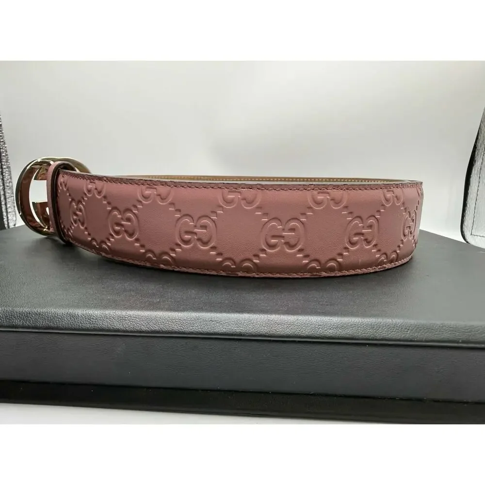 Gucci - Guccissima GG Belt Pink 36